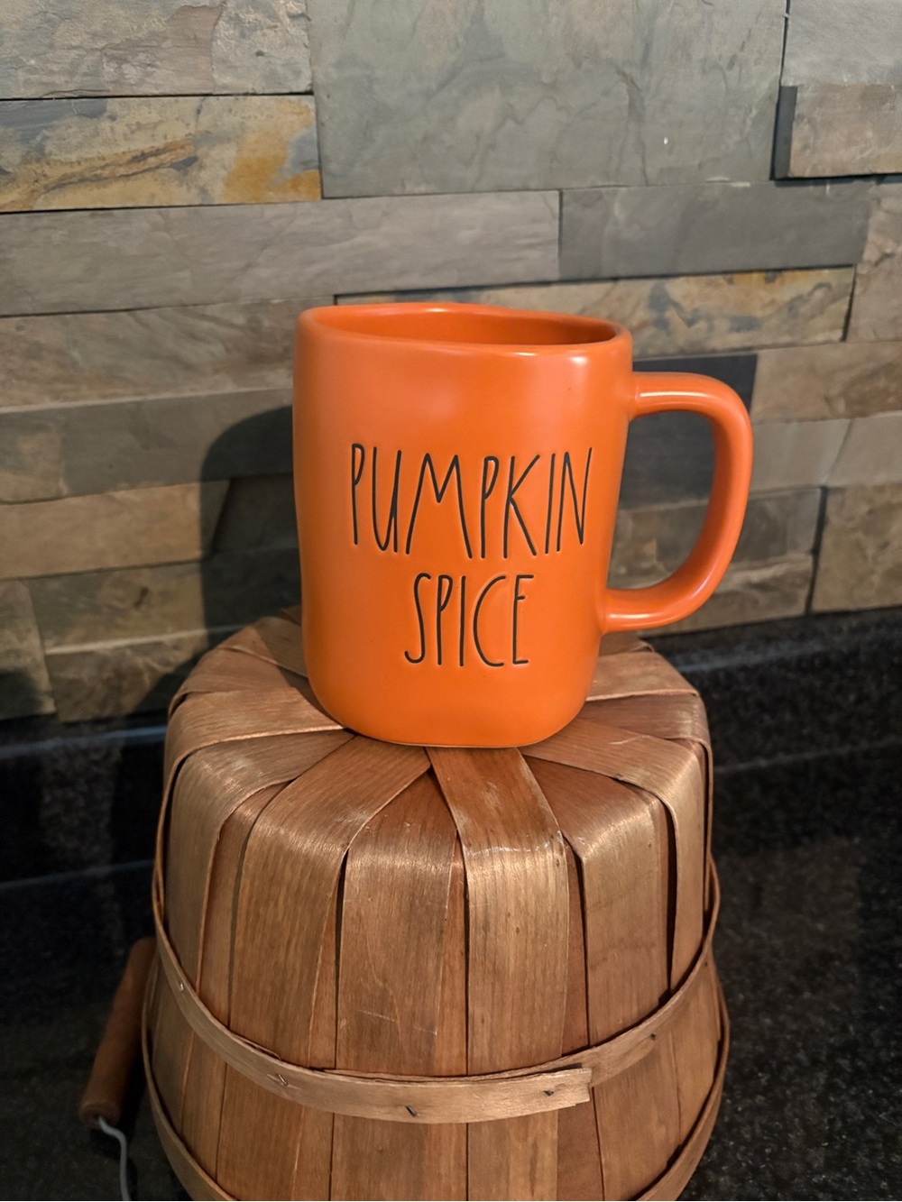 Rae Dunn double sided 'Pumpkin Spice' & ‘Everything Nice’ Ceramic Mug